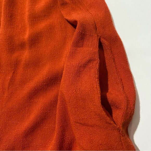 THML Orange Embroidered Hem Pleated Halter Boho Mini Dress Women's Size XS - Picture 15 of 15